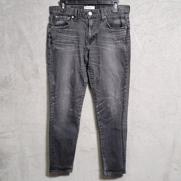 Moussy Vintage Jeans Womens 29 Gray Skinny Distressed Frayed Hem Made in Japan - Picture 1 of 16